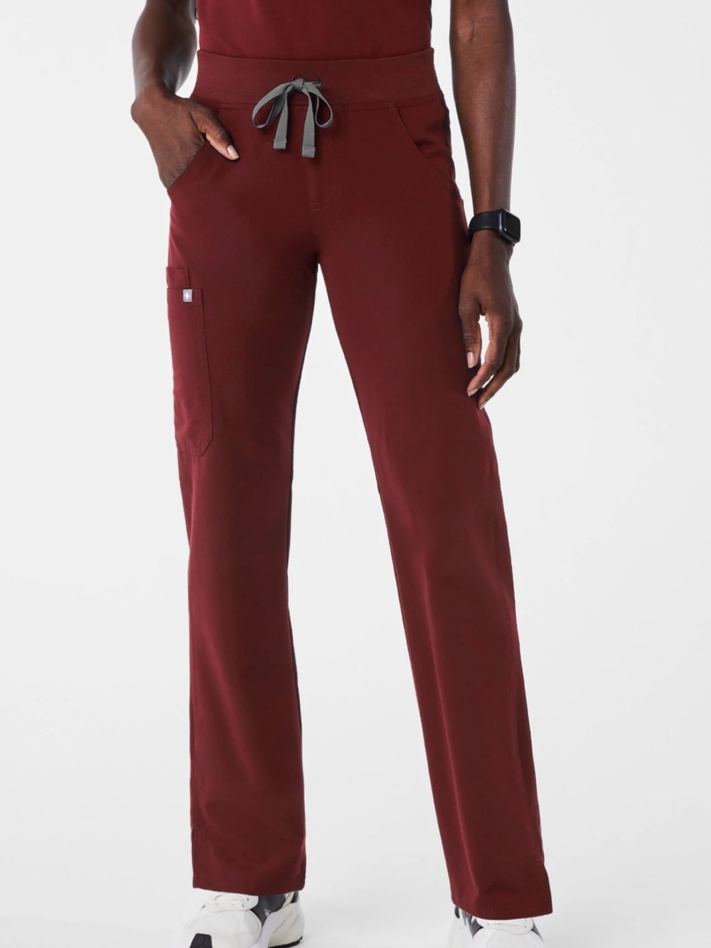 Figs Kade Straight-Leg Scrub Pant Burgundy Size SP
